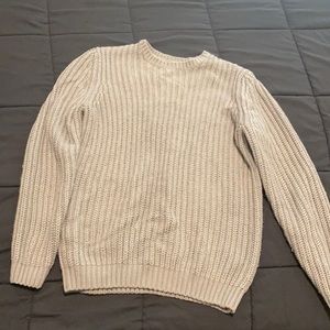 Oversized grey knit jumper